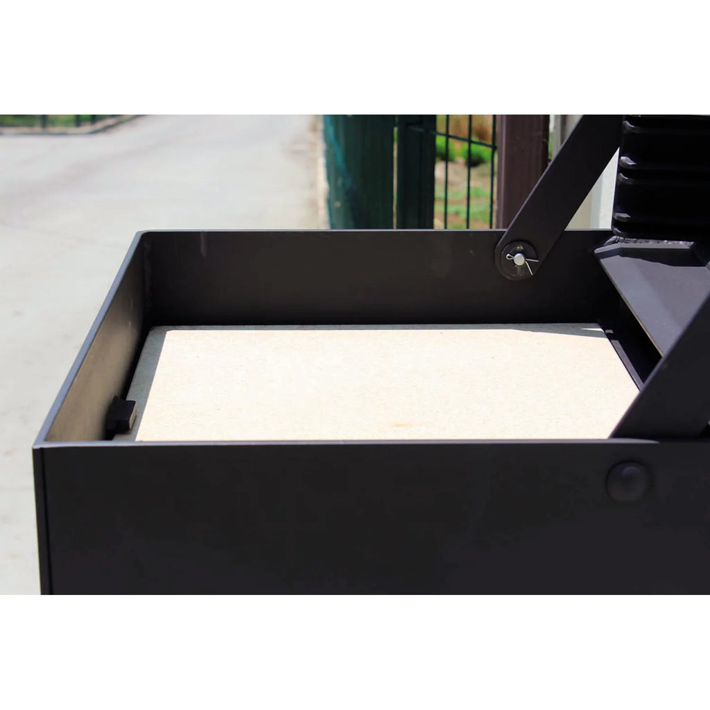 Tuozi - Barbacoa De Obra Para Leña Y Carbón Modelo Wall Ibbq Con Placa De Protección (negro - 58,5 X 57 X 114 Cm) Ref: 4200/2
