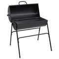 2026 Parrilla con 2 rejillas de cocción negra – Barbacoa portátil de 80x95x90 cm en acero