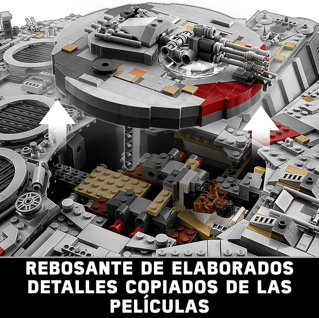 Star Wars Millennium Falcon, Maqueta de Construcción para Adultos de la Nave Estelar de Han Solo con Mini Figuras Chewbacca, Leia y C-3PO, Regalo Coleccionable para Hombres, Mujeres y Fans 75192