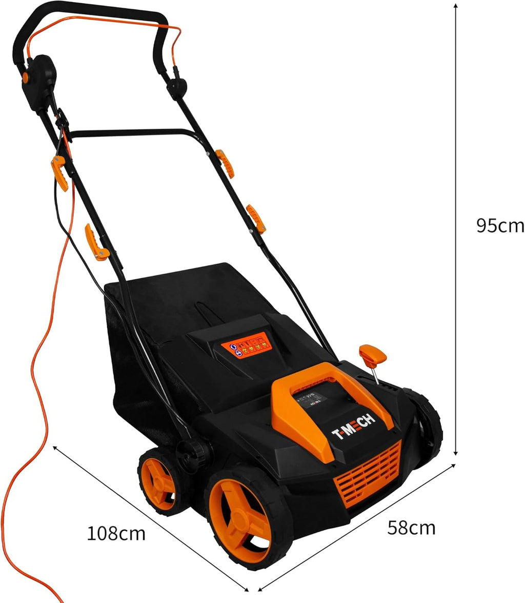 T-Mech Aspiradora Barredora Peinadora Cepilladora Escoba Cesped Artificial Eléctrica Barredor Limpiador Soplador Maquina Peinar Limpiar Cepillar Césped Artificial Eléctrico+Bolsa Recogida 50L,12.2kg