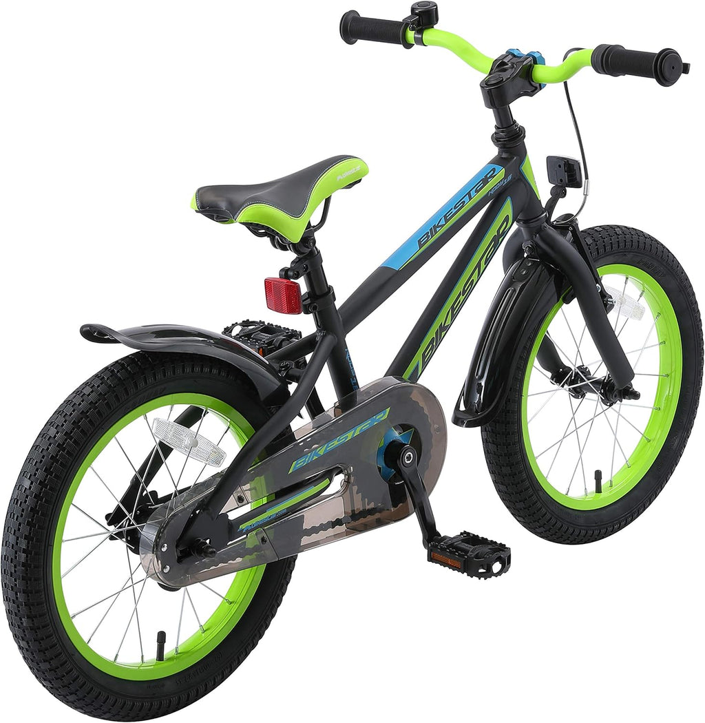 BIKESTAR Bicicleta Infantil para niños y niñas a Partir de 4 años | Bici de montaña 16 Pulgadas con Frenos | 16" Edición Mountainbike