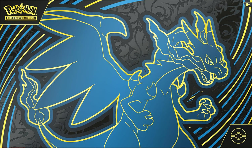 Pokémon: Colección Ultra Premium Mega Charizard X-ex del JCC Pokémon (Dos Cartas promocionales holográficas, 18 Sobres de expansión y Accesorios Premium)