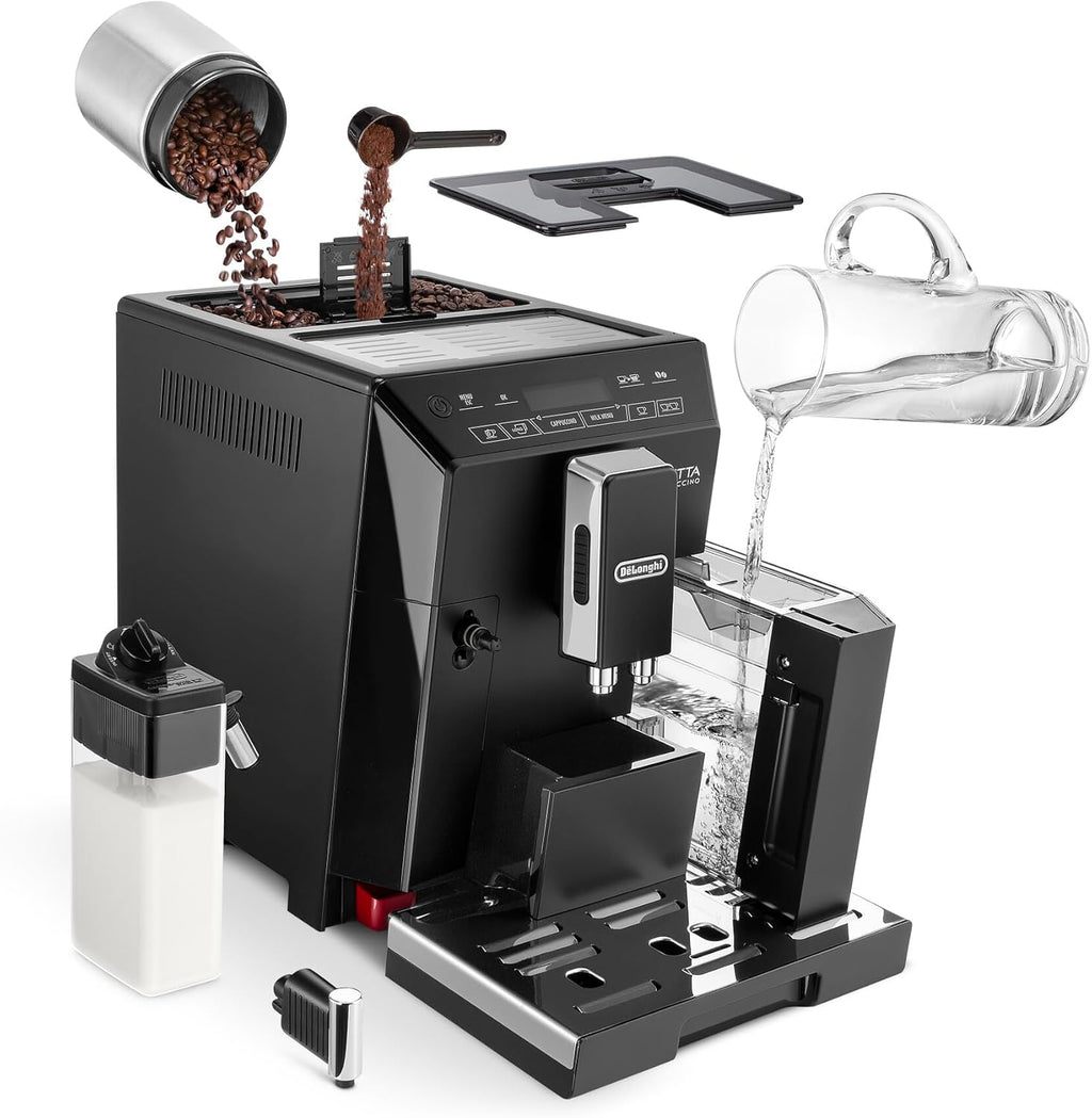De'Longhi ECAM 44.666.B ELETTA Cappuccino, ECAM44.660.B, wysoki połysk czarny