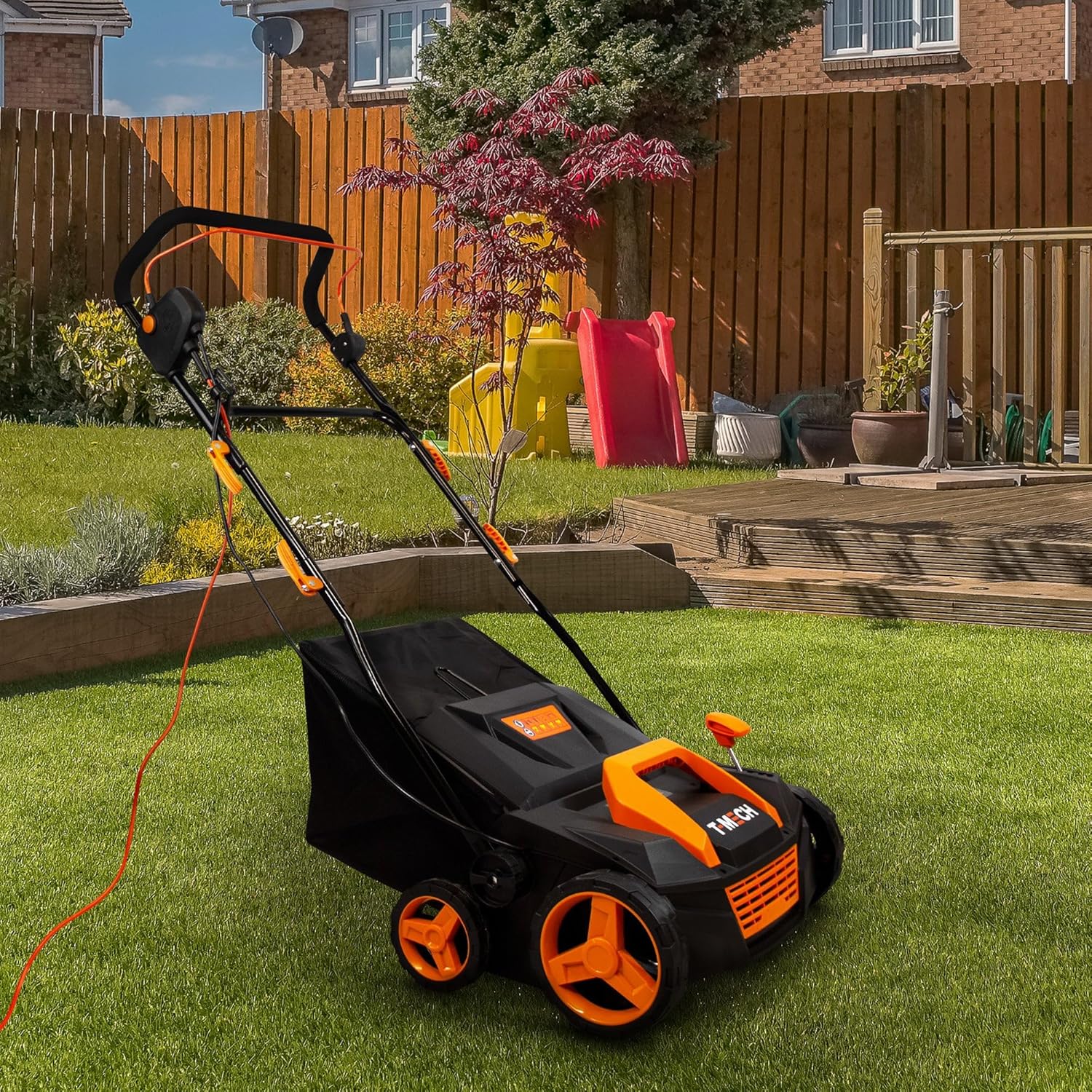 T-Mech Aspiradora Barredora Peinadora Cepilladora Escoba Cesped Artificial Eléctrica Barredor Limpiador Soplador Maquina Peinar Limpiar Cepillar Césped Artificial Eléctrico+Bolsa Recogida 50L,12.2kg