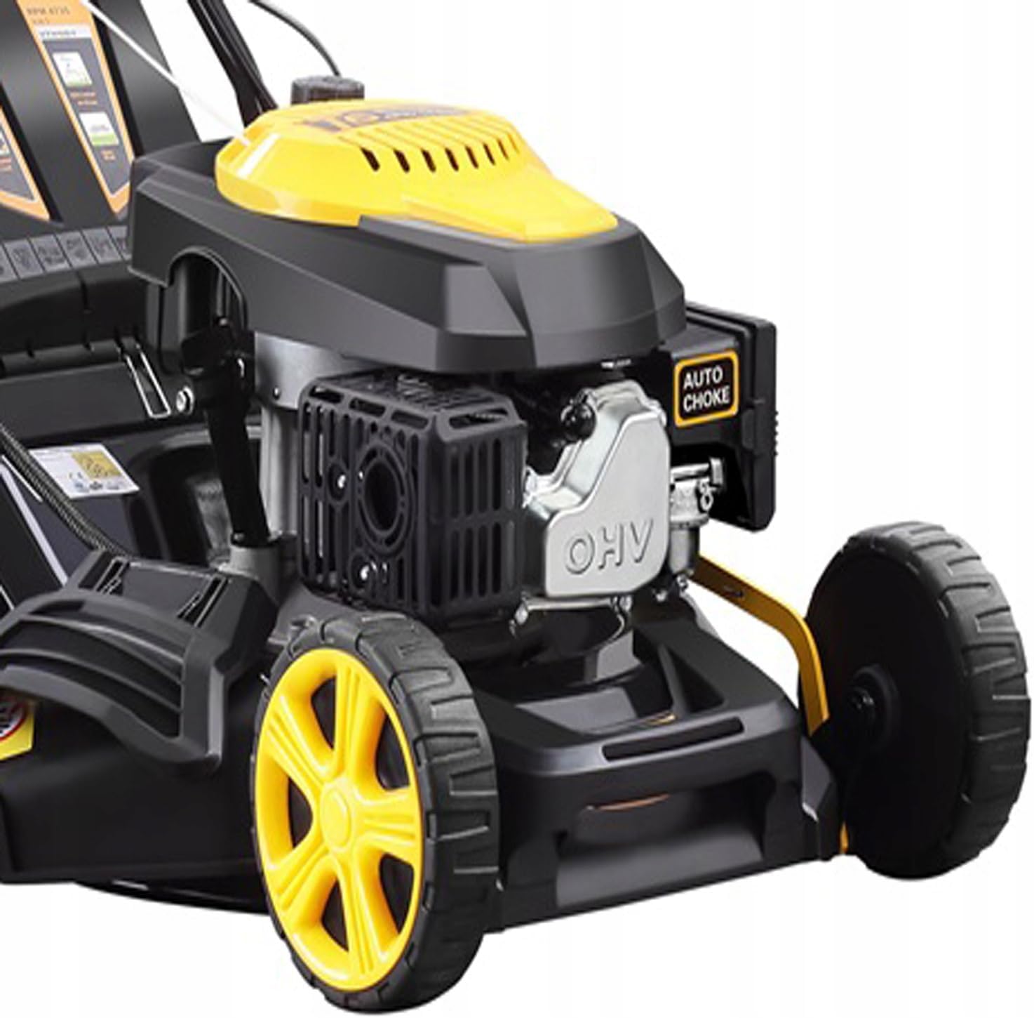RPM 4735 Cortacésped de gasolina, 47 cm, acero negro, 9 en 1, Multimodo, 31 kg, 7 posiciones, automotriz, motor OHV 146cc
