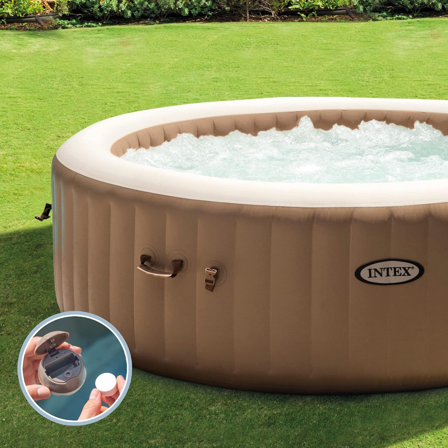Intex 28426EX SPA Hinchable, Beige, 4 Personas