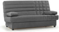SHIITO | Sofá Cama 3 Plazas con Arcón - Modelo Trevor- Apertura Clic-Clac | 100x193x100 cm | 2 Cojines Incluidos | Color Gris Oscuro Comodidad | Comodidad con Estilo