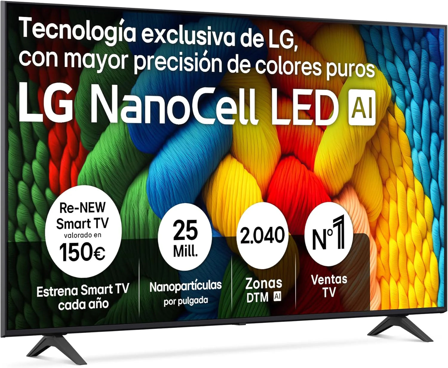 LG 65UA73006LA - TV 65", UHD 4K, WebOS 25, Ultimate IA, HDR10 Pro, Super Upscaling, Dolby Digital Plus, Google Assistant, Black