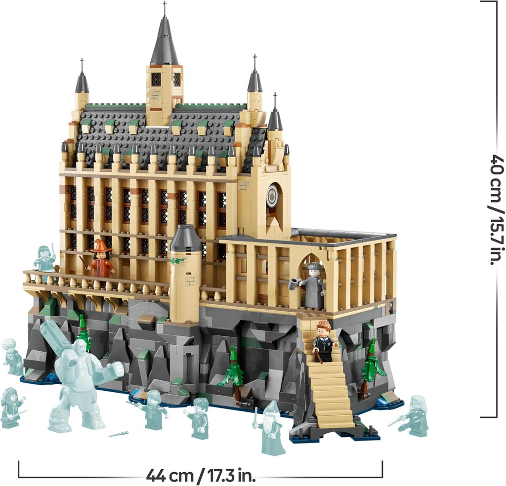 Harry Potter Castillo de Hogwarts: Gran Comedor de la Escuela de Magos de Juguete, 11 Minifiguras Incluidas Hermione Granger y Ron Weasley, Regalo para Niños y Niñas de 10 Años o Mas 76435