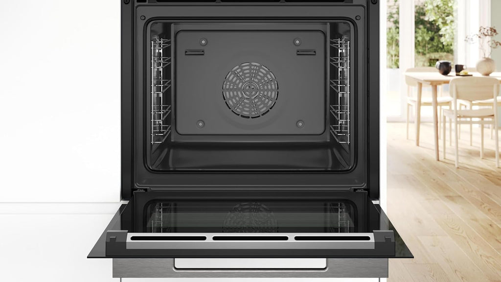 Bosch - Horno Multifunción con Vapor Añadido, 60 cm, Serie 8, Electrónica TFT TouchControl Plus, AirFry, Home Connect, Negro, HRG7361B1