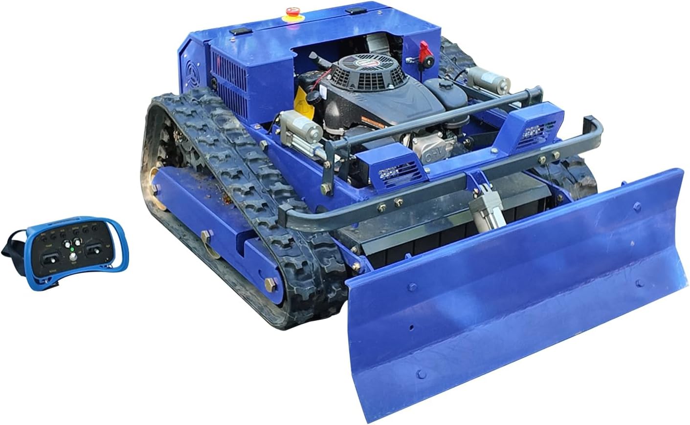 Robot Cortacesped,Cortadora de césped con Control Remoto sobre orugas – Equipado con una Cuchilla de Nieve – 4 x 4 híbrido Aceite-Electricidad – para Terreno accidentado y desmacheado