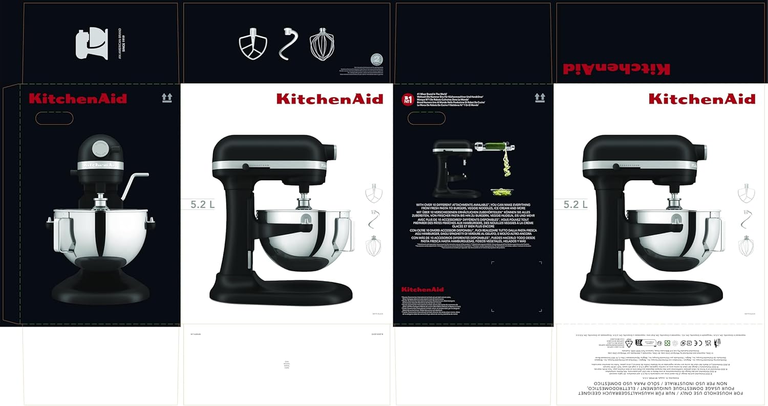 KitchenAid Heavy DUTY planeta z podnoszoną miską 5,2 l - czarny matowy 5 KSM55SXXEBM