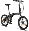 Licorne Bike Phoenix 2D Cross Bicicleta plegable de aluminio de 20 pulgadas, freno de disco, bicicleta plegable para hombre y mujer, 7 marchas, marco de aluminio