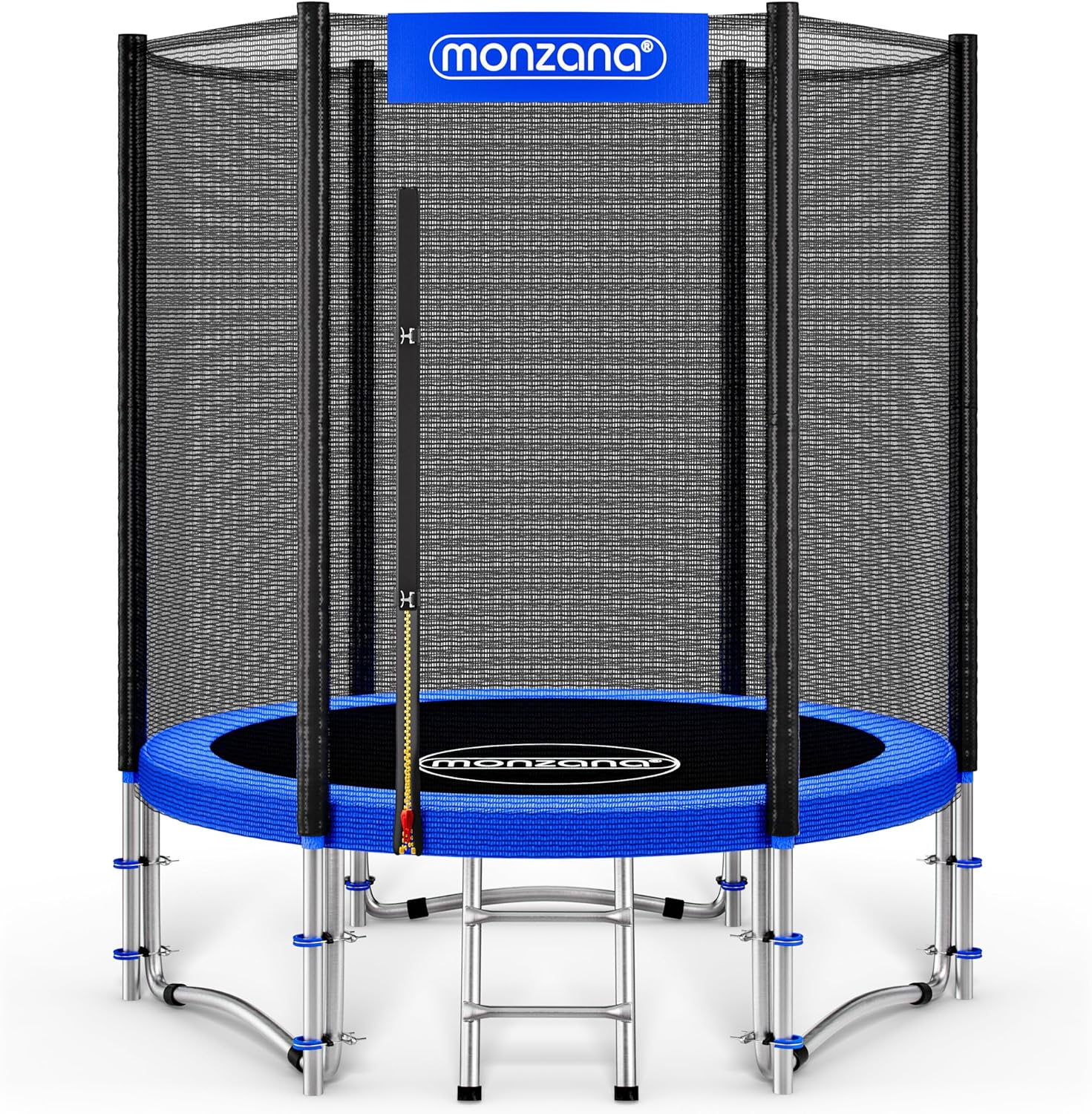 MONZANA® Trampolin Ø 183/244/305/366/427 cm Trampoline Garden Safety Net TÜV Süd GS Edge Protectors Ladder Set Complete