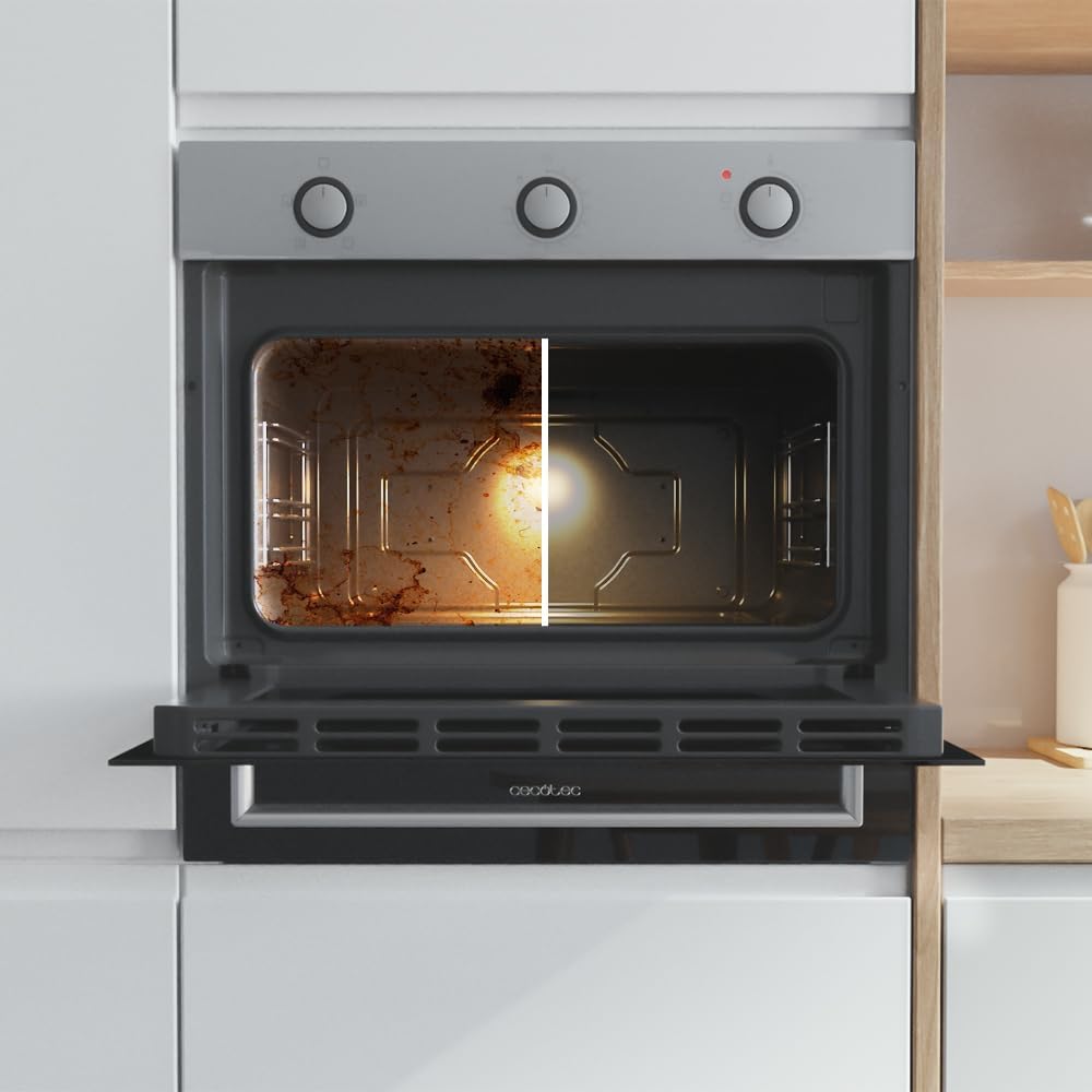 Cecotec Horno Integrable 45cm Alto Convencional Bolero Hexa C134500 Inox A. 2600W, 56L de Capacidad, Bajo Consumo, 4 Funciones, Temporizador, Limpieza de Vapor, Cocción de Vapor