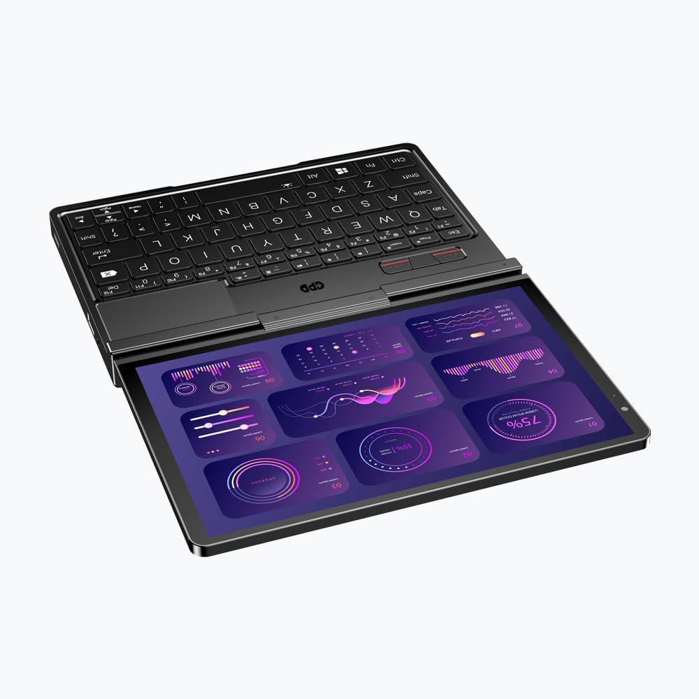 GPD Pocket 4 (8840U) Ultra Mobile PC de aluminio con Windows 11, pantalla 8.8 Ultra HD giratoria 180°, Ryzen 7 8840U, RAM 16 GB LPDDR5x, SSD NVMe 1 TB, Wi-Fi 6E, Ethernet 2.5G, Bluetooth 5.3