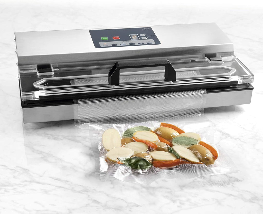 Lacor - 69540 - Envasadora al vacio, Máquina de vacio, Selladora de Alimentos, Acero inoxidable, Libre BPA, Sellado Hermético, 650W, 40cm, Inox