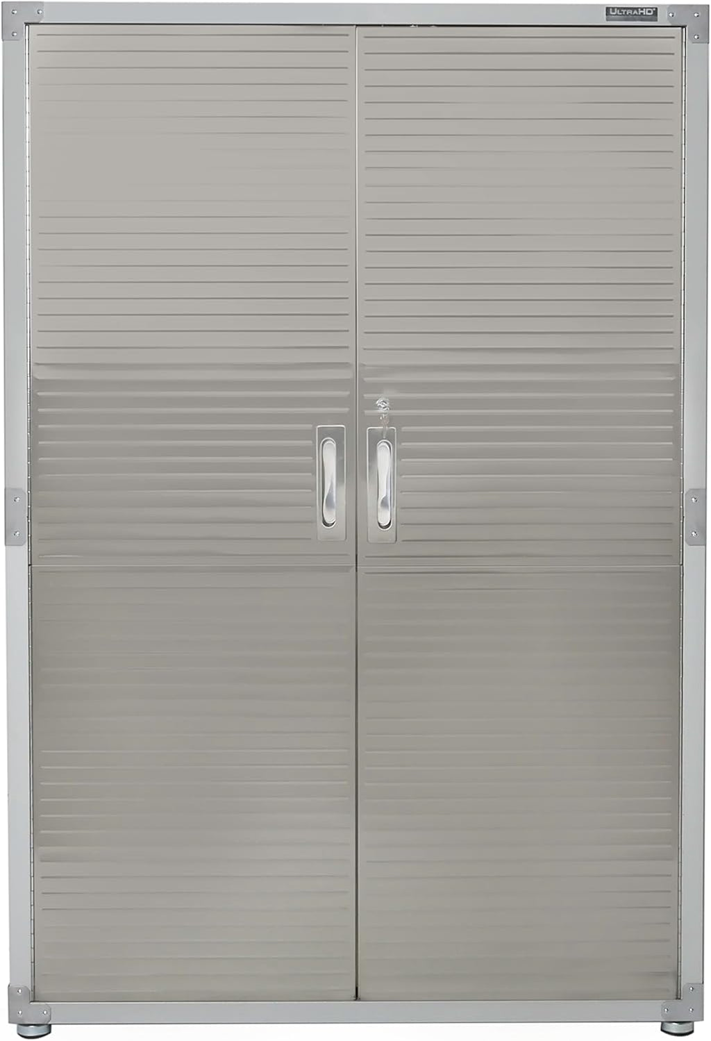 Seville Classics UHD16238 Mega armario , 121,9 x 60,9 x 182,9 cm, soporte de metal con revestimiento en polvo, gris