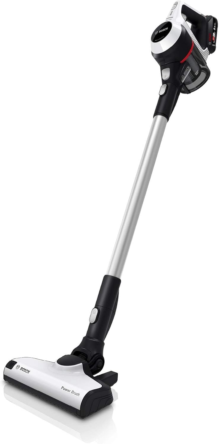 Bosch BBS611AM Unlimited Serie | 6 - Aspiradora 2en1 vertical y de mano, sin bolsa y sin cable, batería de 18V, color blanco