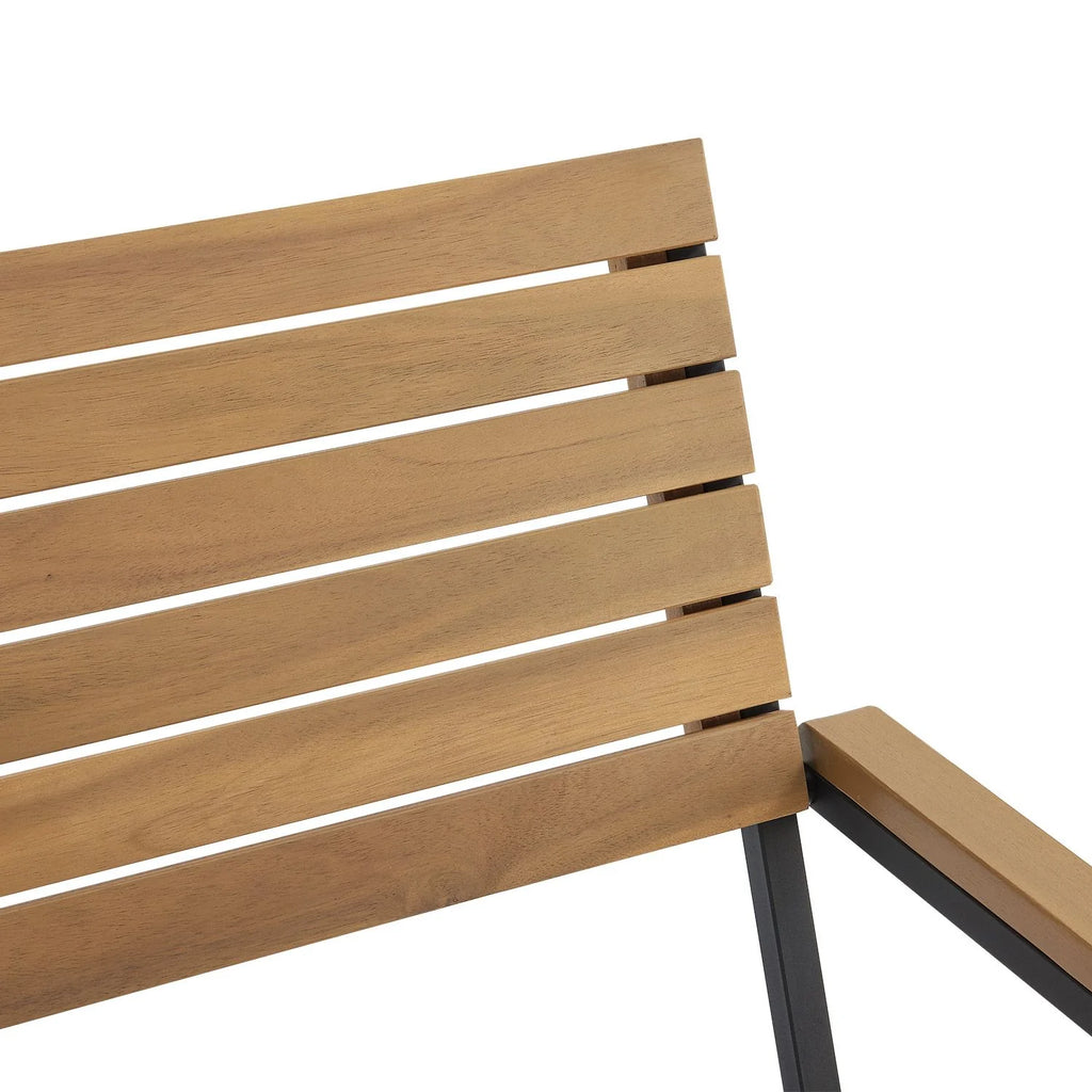 2025 Conjunto de jardín de madera de acacia Rhodos – Elegancia natural y confort para 4 personas