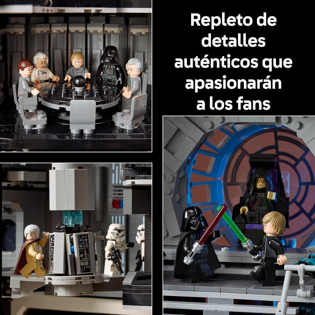 Star Wars 75419 Estrella de la Muerte - Maqueta para Adultos Interactiva UCS con 36 Minifiguras Inc. Luke Skywalker, Han Solo y Darth Vader - Regalo de Colección para Hombres y Mujeres Fans
