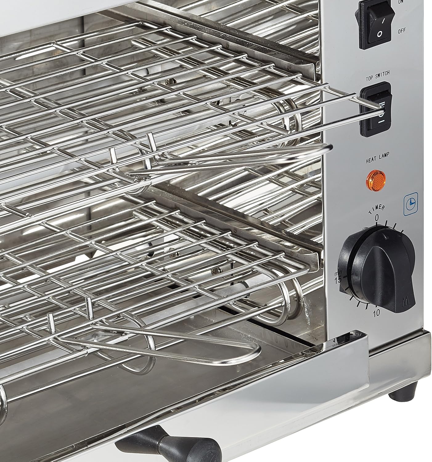 LACOR 69173 Tostador Eléctrico Horizontal Parrilla Doble, Gris, 3600 W