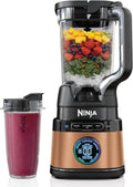 Ninja Detect Power Pro 3-in-1 Food Processor Blender (1200W), 3 x 700 ml Cups and Dough Blade, Ideal for Mixing, Chopping and Beating, Gold Stone, TB401EUSTGD