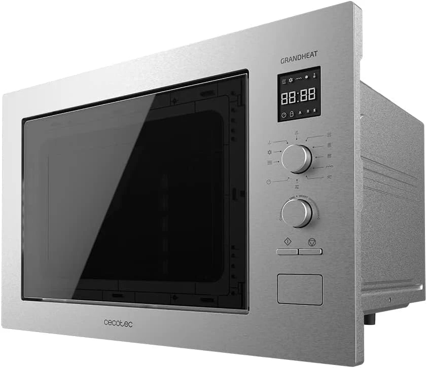 Cecotec GrandHeat 2590 Built-In Black Digital Built-in Microwave, 900 W, Built-in, 25 Liters, Touch, Grill 1000 W, 8 Preset Functions, Timer