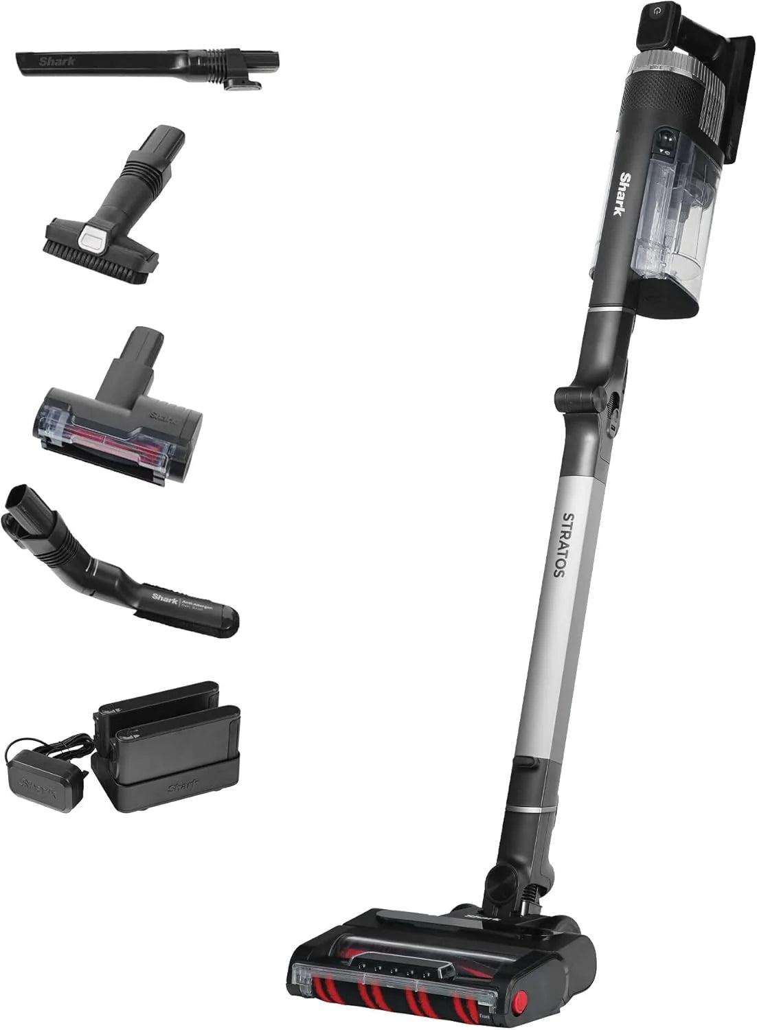 Shark Stratos Cordless Vacuum Cleaner, 60 min Autonomy, Anti Hair Wrap Technology, Clean Sense IQ, PowerFins Plus, Car Cleaning Kit, Narrow Nozzle, Multi-Surface Brush, Copper IZ400EUTBK