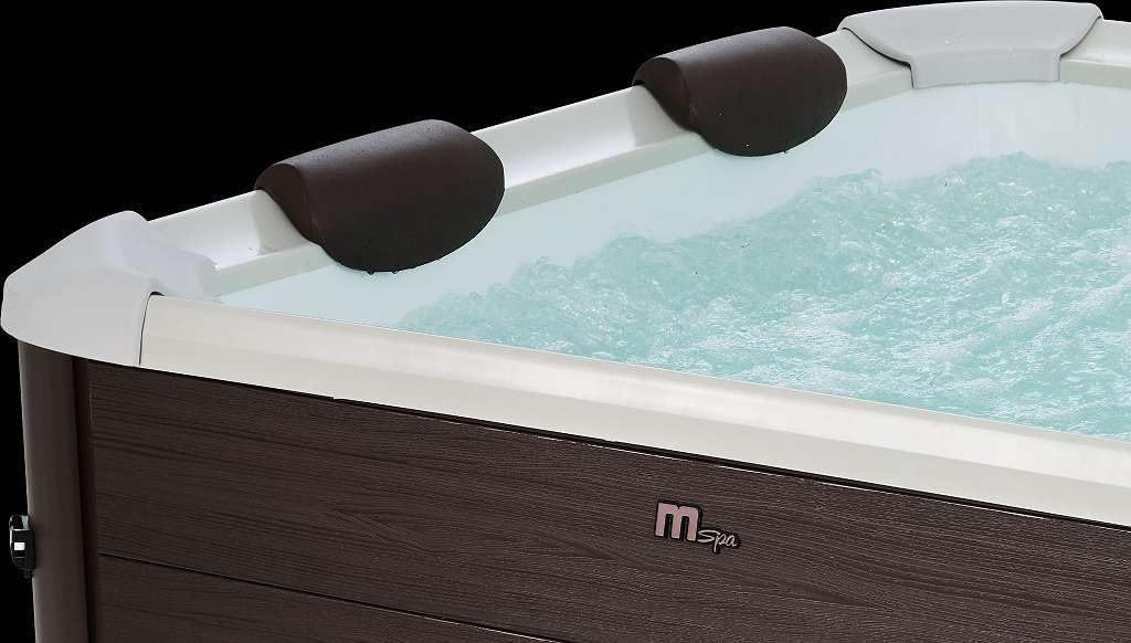MSPA Tribeca para 6 Personas, 160 x 160 x 65 cm, 120 chorros de Masaje en 3 intensidades, desinfección UVC y ozono, utilizable Todo el año, Exterior e Interior, PVC Resistente de 6 Capas,
