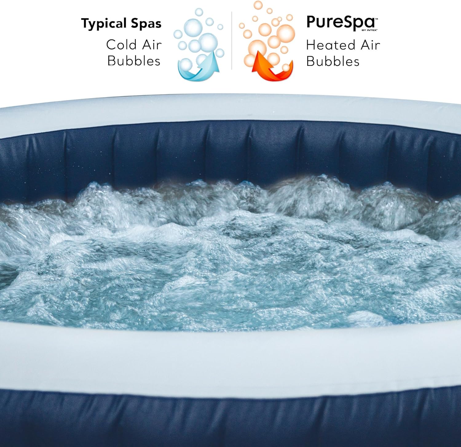 Intex SPA Hinchable 4 Personas Bubble Massage Navy (55084)