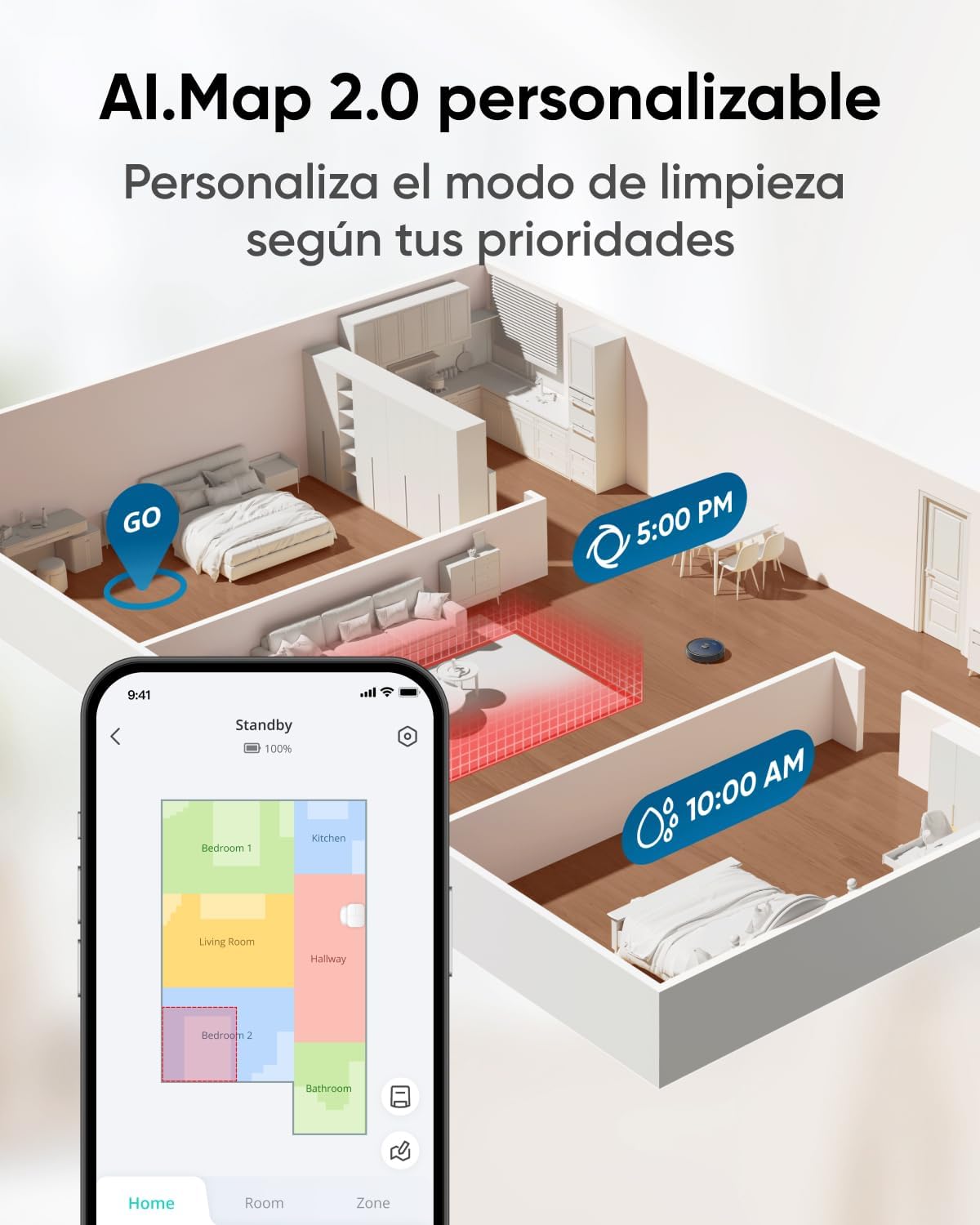 eufy X10 Pro Omni Robot Aspirador con Base Autovaciado y Mopas Giratorias, Mopa Doble con Elevación Automática de 12 mm, Detección de Alfombras, Antiobstáculos AI, Lavado y Secado automático, Negro