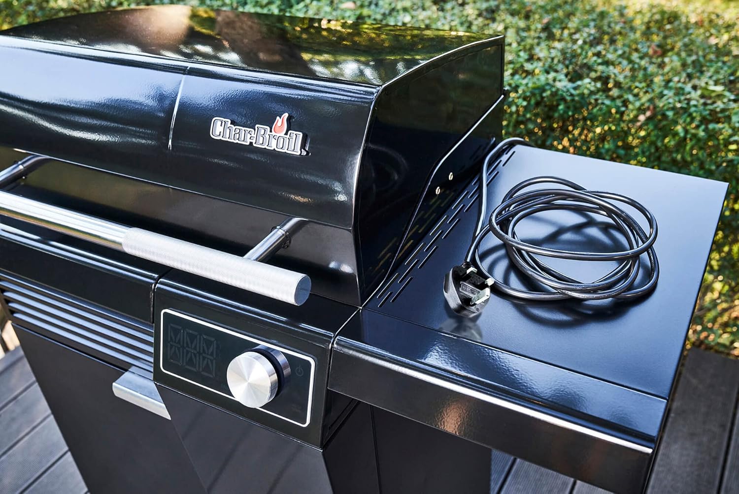 Char-Broil Barbacoa Eléctrico SMART-E - Barbacoa con E-POWER 90-370°C, control preciso de temperatura, función de limpieza - Óptimo para cocinar al aire libre, jardín y patio