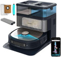 Cecotec Robot Aspirador y Friegasuelos con IA, Base Autovaciado y Tecnología Láser Conga Z100. 20000Pa, Fregado Profesional con Mopa Bimaterial XXL, Autovaciado Polvo, Agua y Limpieza de Mopas, App