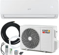 COSTWAY Aire Acondicionado Split, 2,6 kW, Aire Acondicionado con Calefacción con Bomba de Calor,Refrigerante: R32, Calefactor y Refrigerador con Kit de Instalación para Habitación hasta 70m³ (9000BTU)