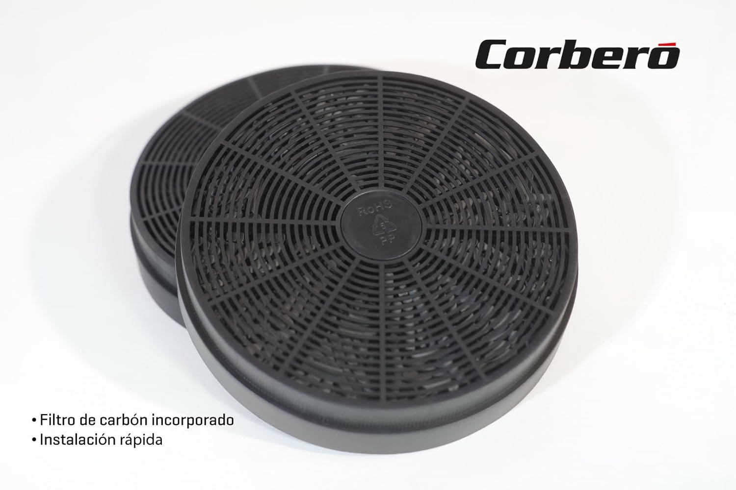 Corberó - Campana Decorativa | NYASA9000B | 90 cm | 3 Velocidades, Control Touch, Caudal 1000 m3/h | Cristal Negro