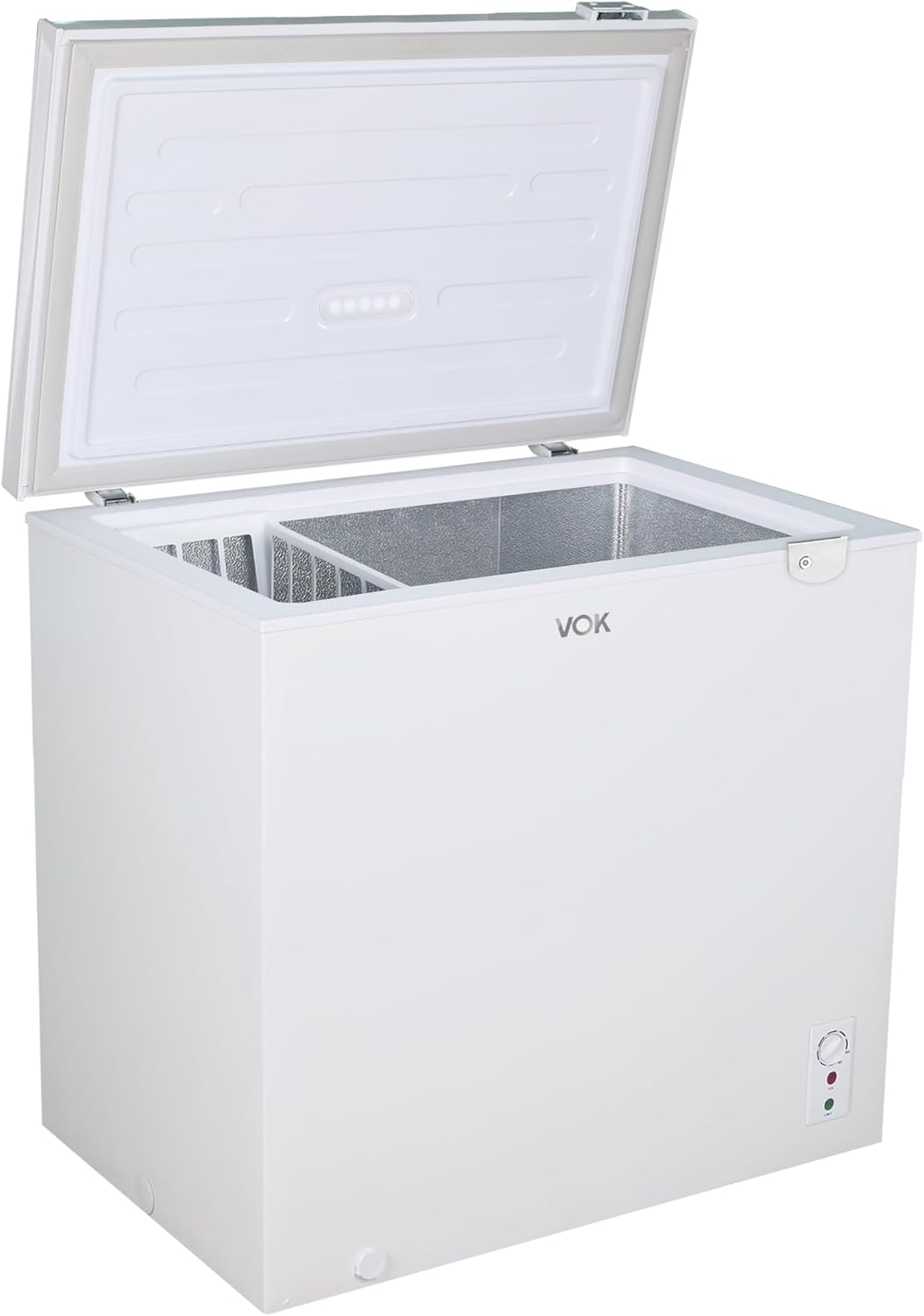 VOK Congelador Horizontal 194 L Ancho 81,8 cm - Función Dual, Congelación Rápida, Luz LED, Bloqueo de Seguridad, Autonomía de 23 h, Blanco