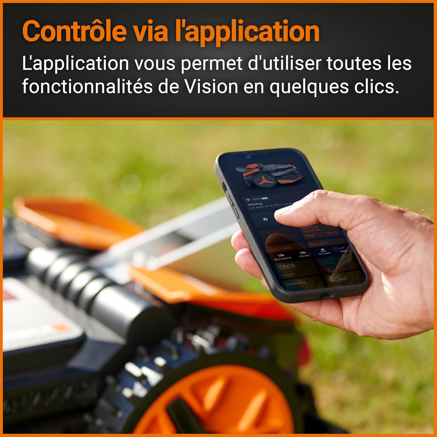 WORX Landroid Vision M550 WR205E Robot cortacésped para Jardines de hasta 550 m² – Robot cortacésped Inteligente sin Cable de limitación – WiFi y Bluetooth – prevención Activa de obstáculos con