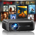 Projector 4K【1400 ANSI/Netflix Included/Dolby】 Smart Projector 4K Portable Auto Focus/Keystone WiFi Bluetooth FHD 1080P, HDR10, Projectors WiFi6 Outdoor Zoom 50% for Home Cinema/PPT Dual HDMI/USB