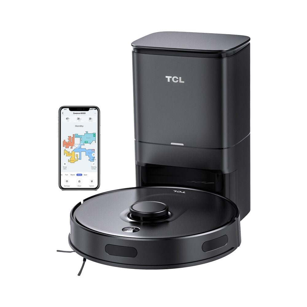 Robot sprzątający TCL Sweeva 6500 Black, 2700 Pa, 4 tryby pracy
