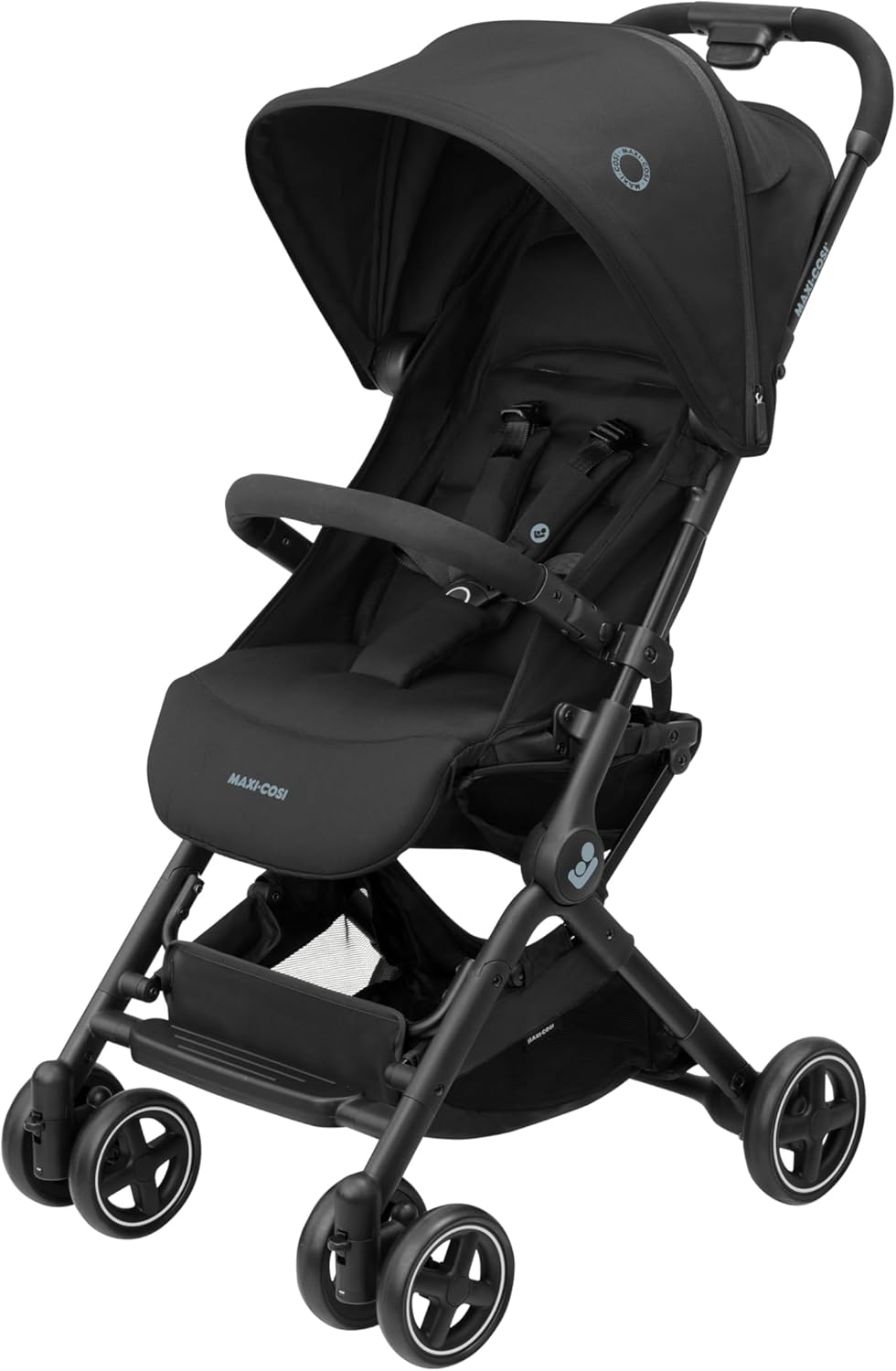 Maxi-Cosi Lara2, Silla de Paseo Ligera, 0-4 años, 0-22 kg, Silla Paseo Bebe Compacta, 3 Reclinaciones, Reclinación Total, Plegado Automático, Bandolera, Essential Black