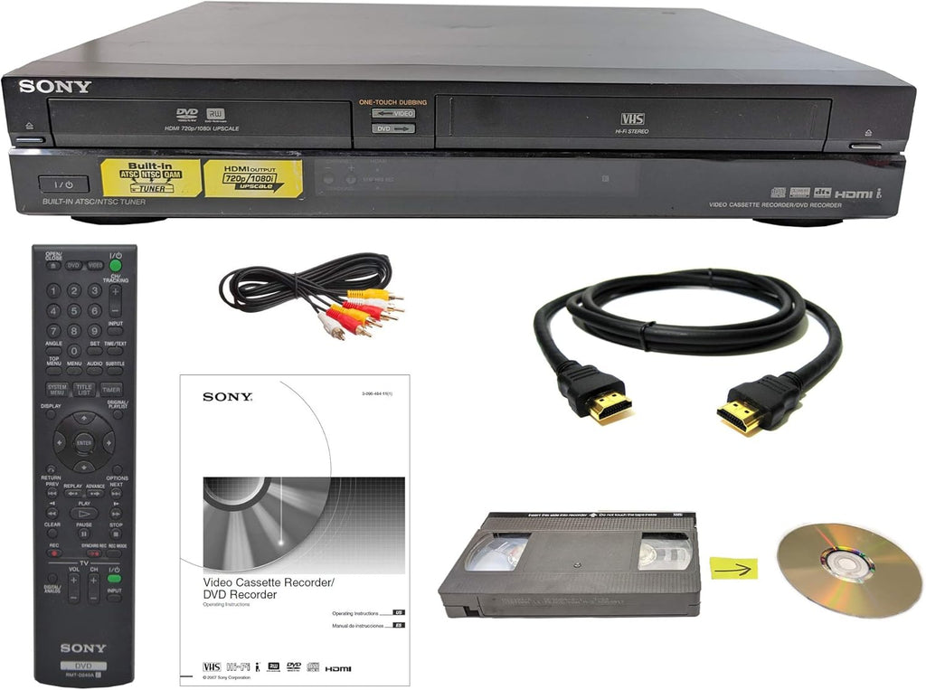 Combo de VHS a grabadora de DVD VCR con control remoto, HDMI