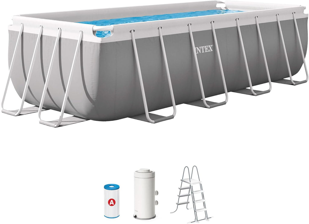 INTEX 55243 - Piscina Desmontable Rectangular con depuradora Prism Frame