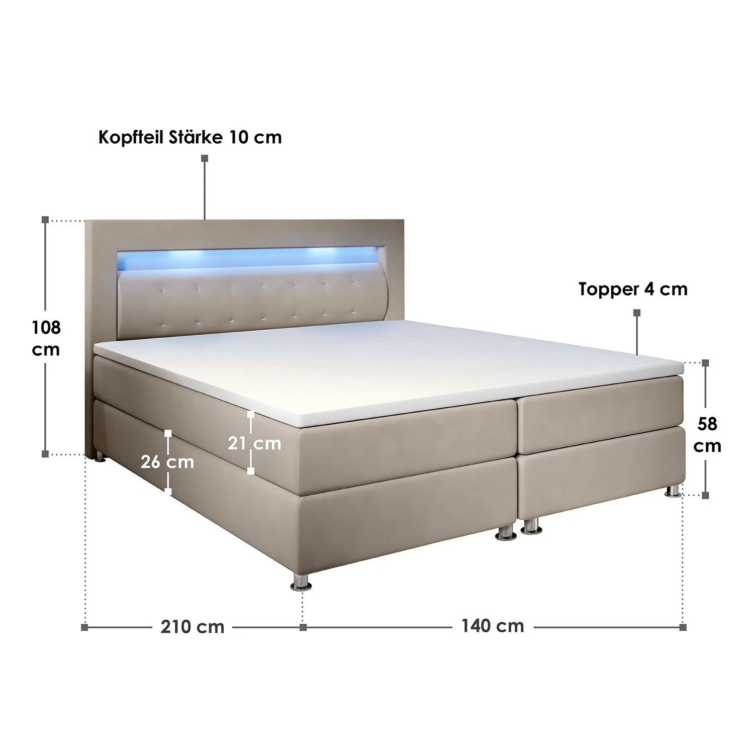 2025 Cama baúl Vancouver – Tela