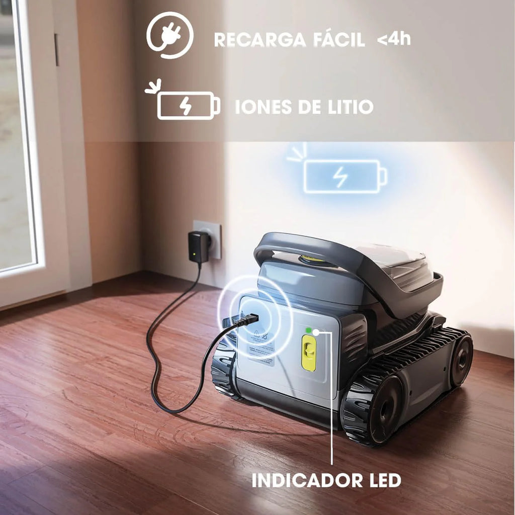 ZODIAC Pixel OP 32 Automatic Pool Cleaner Robot for Cleaning Pools up to 8 x 4 m. Lithium Battery, 2h Cycle, Fine Filtration, Transparent Window to Observe Dirt